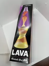 See photos for box condition, brand new, sealed.The Original Lava Lamp By Schylling Purple Liquid Yellow Lava Retro...