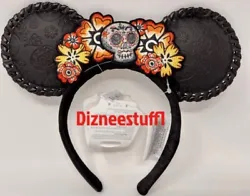 2023 Disney Parks Minnie Mouse Ears Headband Day of the Dead Dia de los Muertos. Condition is New. Shipped with USPS...