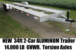 Ft. ALL ALUMINUM TRAILER. This trailer has a fully punched Floor for strapping cars down. Trailer is constructed of...