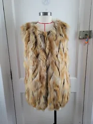 Biba Faux Fur Gilet Waistcoat Size 10 Uk Light Brown. Made of acrylic and polyester.  Measures 19.5 inches armpit to...