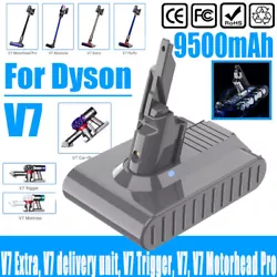 For Dyson V7 9500mAh Battery V7 Absolute V7 Extra V7 Trigger V7 HEPA LI-ION. 21.6V Battery For Dyson V7 SV11 Animal V7...