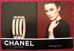 Publicité papier de 2008. Joaillerie Chanel, KEIRA KNIGHTLEY égérie - Format 17 x 22,5 cm. Expédition rapide et...