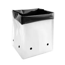 A great alternative to expensive pots, these plant-safe 5.5mil polyethylene bags have a white exterior to reflect light...
