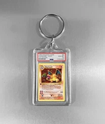CHARIZARD 1999 Pokemon 1st Edition Shadowless Holo #4 PSA 10 Mini Slab Keychain. **PLEASE NOTE**Key not included, for...