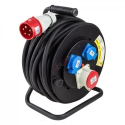 Enrouleur câble éléctrique 25m H05RR-F 5x2,5 mm2 - Rallonge 25 m. Longueur de câble: 25 mètres. EAN :...