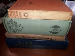 4 Old Books 1930s About Cookery. Bien à vous.