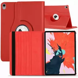 Leather Flip 360° Rotating Portfolio Stand Case Cover RED for iPad Pro 10.5/Air 3 Leather Flip 360° Rotating...