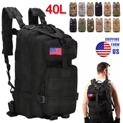 40L Features Capacity: 40L. It is ideal for wild adventure, tactical use, outdoor sports, etc. All buckles can lock.