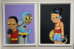 Hebru Brantley flynamic duo And Wonder Framed In Museum Glass. Condition is Used. Shipped with USPS Priority Mail.