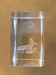 Wolf Themed Paper Weight. [BMB2] Nice,heavy,glass paper weight,  your getting exactly what is in the photos, ...