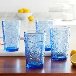 With wide bases and cute details, these glasses add a touch of classic charm to your glass dinnerware collection....