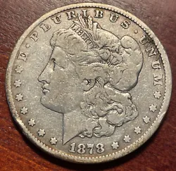 1878 CC Morgan Silver Dollar - Fine Carson City. Shipped with USPS Ground Advantage.