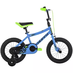 With its bright colors, BMX bike design, and front pegs, the Huffy ZRX is the perfect 14” BMX bike for young kids...