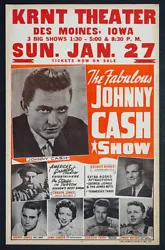 Appearing: THE FABULOUS JOHNNY CASH SHOW with The Tennessee Three. Very very minor bends at upper corners, are barely...