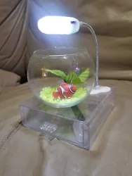 Fish not included. Included led light (on and off switch).