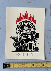 Obey Giant Vinyl Sticker Shepard Fairey 4x5.5” OBEY Andre The Giant Image Slaps. ‘OBEY Printing Press’Obey Giant...