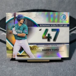 Harry Ford is number 47 on Bowmans Top 100.  All cards ship in a penny sleeve and top loader  Thank You,  Knights...