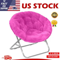 The Mainstays saucer chairs cushion is made from durable, plush 100 percent polyester upholstery. The faux-fur material...