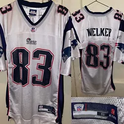 Wes Welker New England Patriots NFL Jersey White Mens Small.