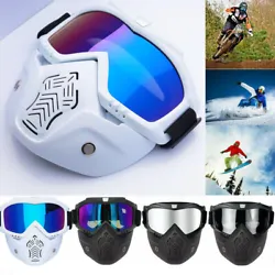 Fit for:Dirt Bike Riding, Snow sport,Skiting,Motocross. 1x Motorcycle Goggles with Mask. Light weight ,Removable...
