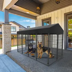 The dog kennel meet the active insution of dogs, dogs like to be outside, the crate provide them a safe and happy open...