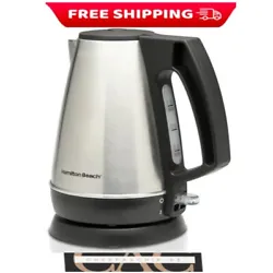 Hamilton Beach Electric Kettle, 1 Liter Capacity, Stainless Steel and Black, Model 40901 The Hamilton Beach Electric...