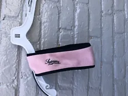 Supreme Pink Polartec Headband. 9/10 CONDITION NO STAINS OR HOLESVERY LIGHT SIGNS OF WEARPINK BLACK COLORWAY SUPREME TAG