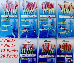 (ABOUT THE ITEM: SABIKI BAIT RIGS 6 HOOK WITH RED FEATHER MYLAR. - test) of main line and branch lines. SIZE #2 is the...