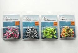 Their bright colors create maximum visibility in dark or stained water. - each jig weight 1/32 oz. - brightly painted...