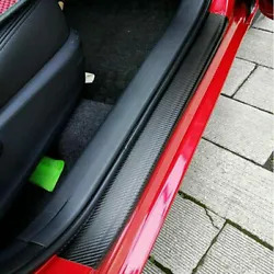 2pcs front door sill scuff cover stickers. 2pcs rear door sill scuff cover stickers. Material:5D carbon fiber texture...
