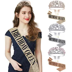 👑 BIRTHDAY QUEEN - The shiny metal alloy tiara features premium rhinestones that spell out BIRTHDAY QUEEN. ✅ ONE...