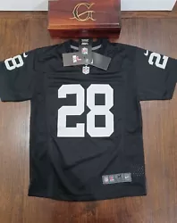 OAKLAND RAIDERS JOSH JACOBS #28 On Field NIKE Jersey Size Medium (10-12) NWT..