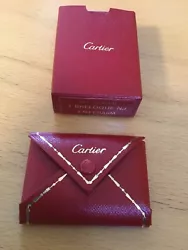 CARTIER NJ CHARM BRELOQUE Envelope POUCH HOUSSE Bijoux Jewelry NO BOX BOITE(Empty pouch)Bon état : good condition :...