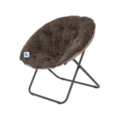 Kick back and relax with the Mainstays Folding plush Saucer Chair in Cheetah faux fur. This smart folding chair...