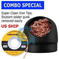 Soldering Solder Iron Tip Cleaner Steel Cleaning Wire Sponge Ball. - This BEST Iron Soldering Head Cleaning Tool is...