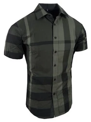 Since these are plaid, patterns will vary from shirt to shirt and size to size. 100% cotton stretch.