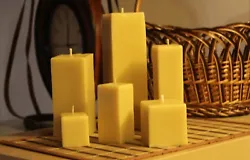 Entirely handmade candles. We use only pure 100% beeswax, no paraffin addition. 100% pure beeswax rectangular candles...