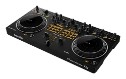 The center panel of the DDJ-REV1 is a 2-channel mixer with a built-in soundcard. Each channel features a trim, a 3-band...