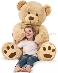 Our human size big teddy bear has a zipper on the back, so if you want to make the teddy bear more fluffy, you can...