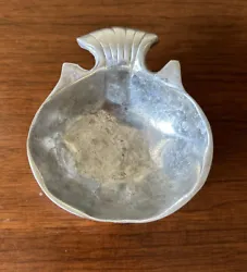 Nice vintage The Wilton Armetale Pewter RWP Footed Shell Nut Candy Dish. No stamp on bottom but believe this is Wilton....