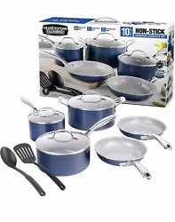 Granite stone 10 Piece Cookware Set Pots and Pans Set with Ultra Nonstick. Condition is New. Shipped with USPS Ground...