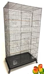 Extra Large Bird Flight Breeding Cage With Rolling Stand. Product include:One Cage & One Stand. bird cages. 4 x Heavy...