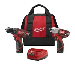Includes: 2407-20 M12 3/8 in. drill/driver, 2462-20 M12 1/4 in. The Milwaukee M12 12-Volt Lithium-Ion Cordless Drill...