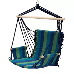The hanging rope chair is a fashionable and comfortable kit to any family! The chair is made of cotton and polyester...
