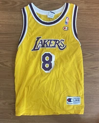 Kobe Bryant Los Angeles LA Lakers NBA #8 Jersey Champion Size Youth Large 14-16.