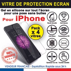POUR IPHONE 11 ET IPHONE 12 AVEC VARIANTES. 1 vitre de protection en verre trempé 1 lingette alcoolisée pour...