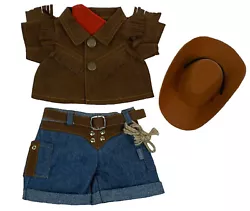 Get ready to rustle up some fun in this cute cowboy outfit! You and your stuffed friend will be ready to wrangle up...