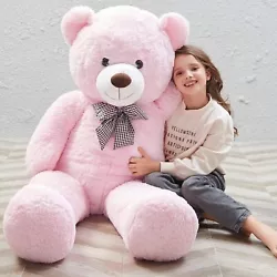 Big size and will impress her so much. Its fluffy body makes it comfortable and the best bear hugs. It is also a great...