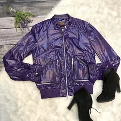 Excellent condition! Tod’s purple nylon Windbreaker Jacket. Condition is Pre-owned. Silver toned hardware embossed...