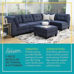 Beautiful blue comfortable sectional couch. Lightly used. Small rips on the zippers connecting the cushions to the back...